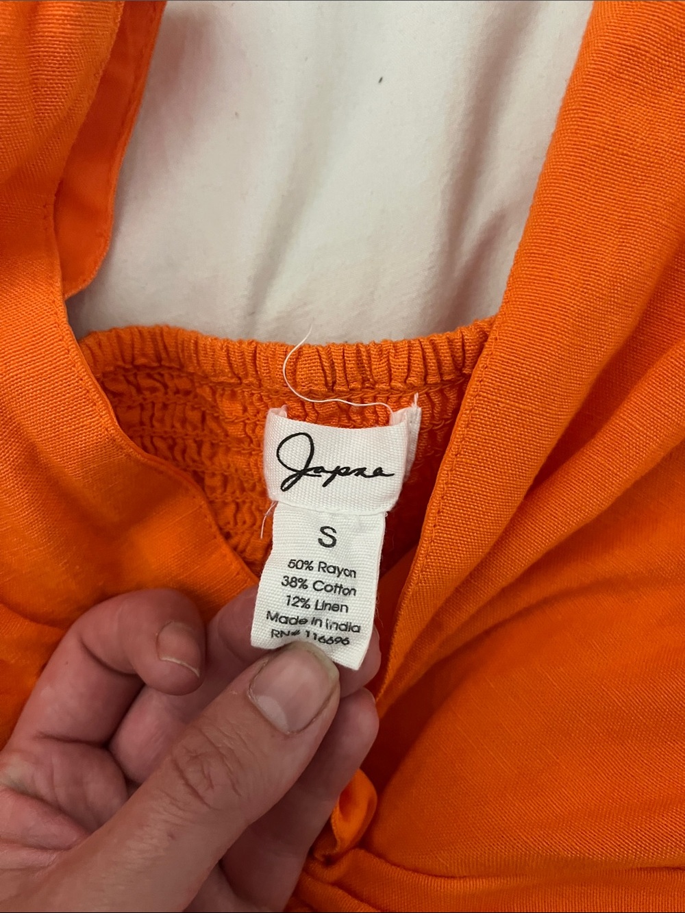 Japna Orange Twist-Front Crop Top - Picture 3 of 3